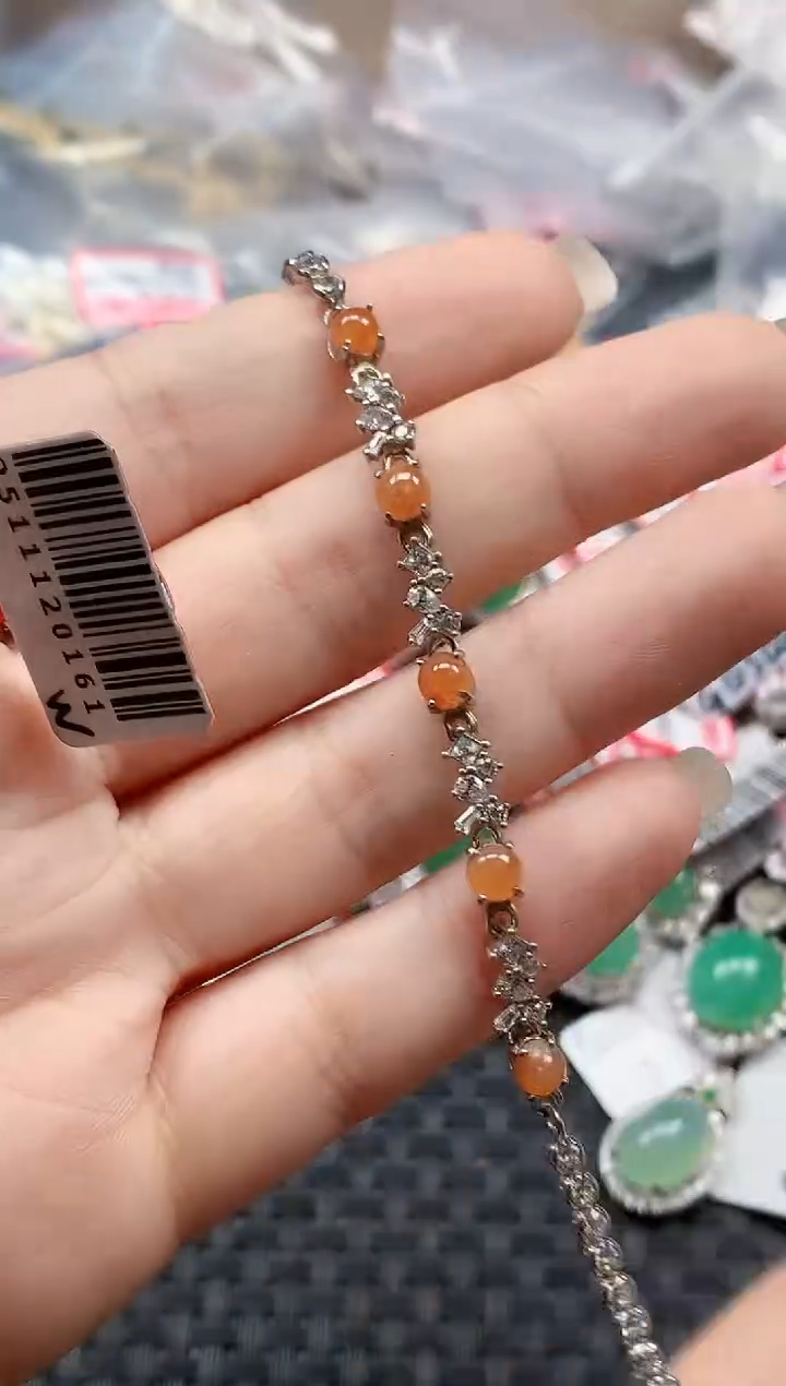 银S925镶嵌戒指翡翠天然A货缅甸翡翠