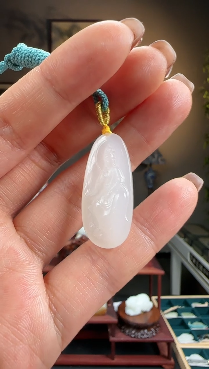 【闪购商品】和田玉吊坠未镶嵌白晴观音h210