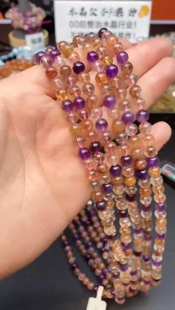 【闪购商品】水晶手串未镶嵌40 超七多圈 6mm 多样性发其一