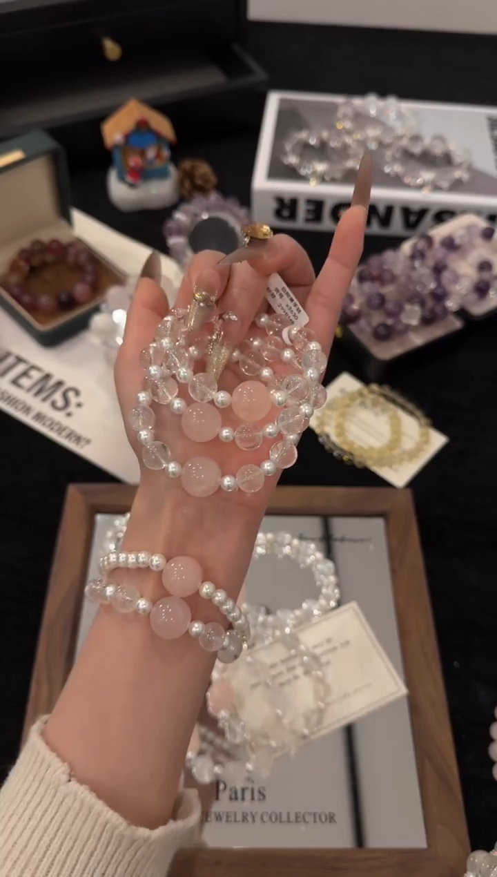 未镶嵌手链水晶白阿赛x3630