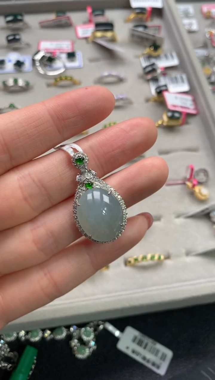 【闪购商品】翡翠戒指银S925镶嵌111111111     0