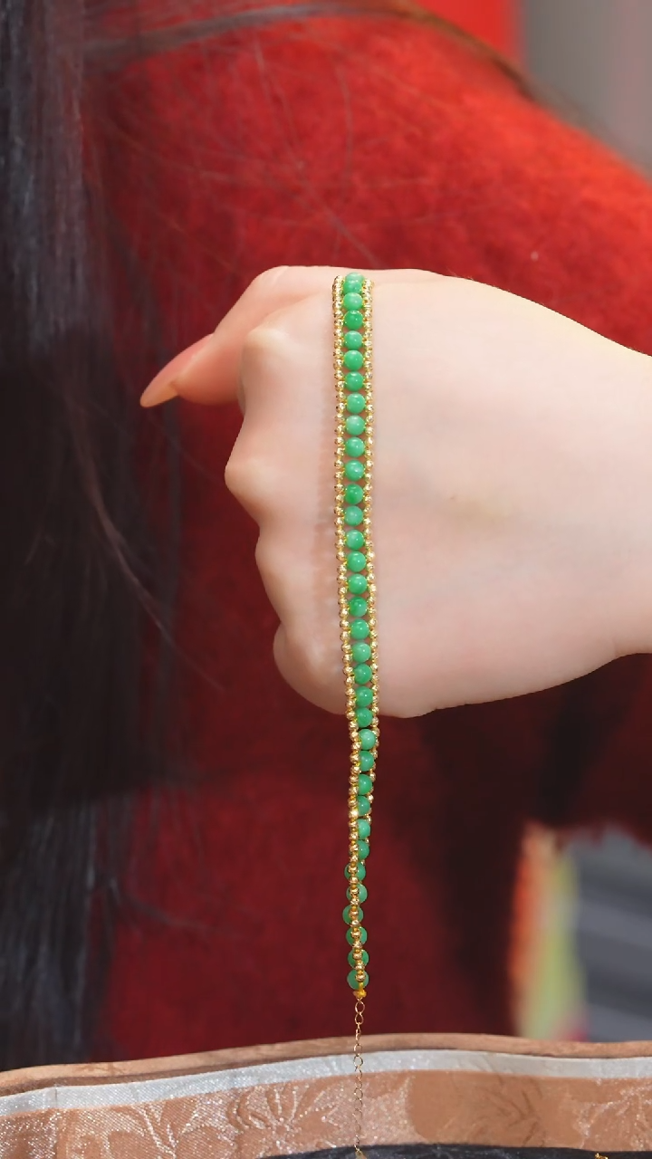 【闪购商品】翡翠手链18K金镶嵌多样性发@@N5521