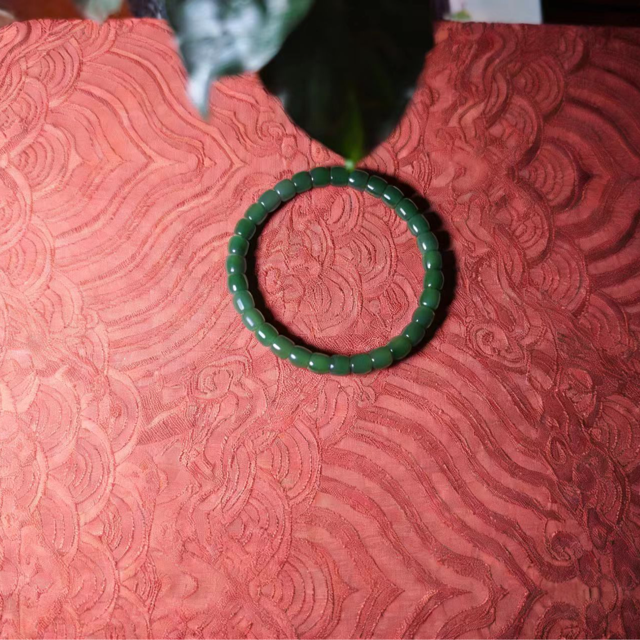 【 碧痕环】和田玉碧玉手链多样性发其一2505010010