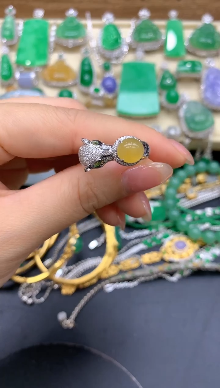 【闪购商品】翡翠戒指18K金镶嵌393-中国好珍宝