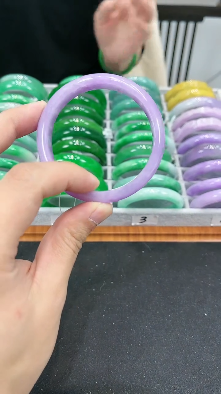 【闪购商品】砖雕s12 紫罗兰手镯 圈口58.3