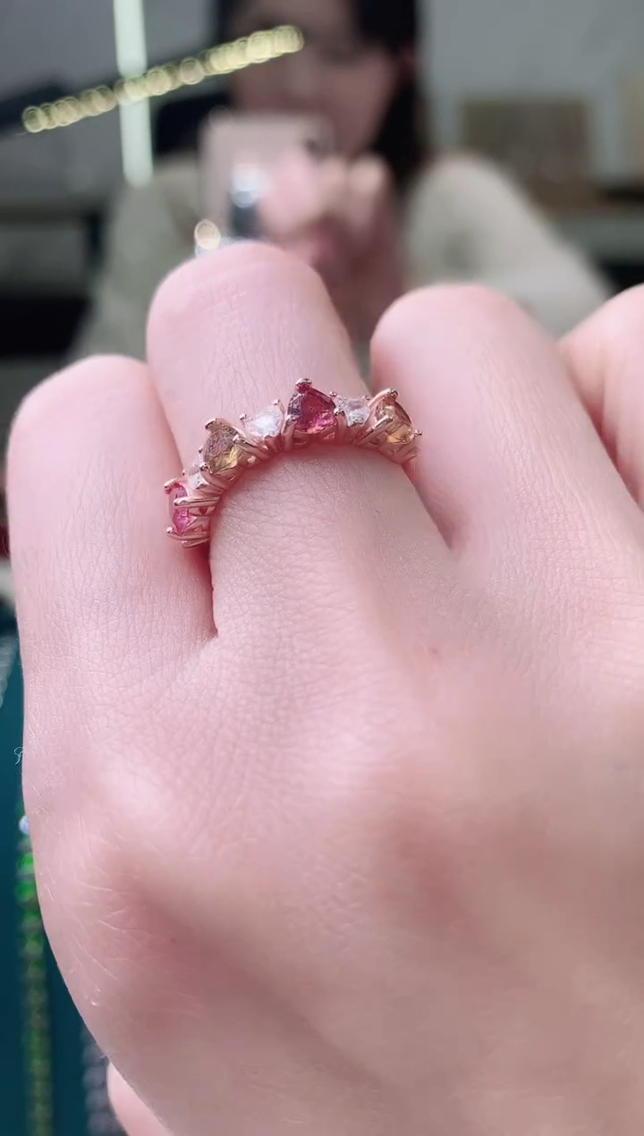 【闪购商品】碧玺戒指银S925镶嵌87-38