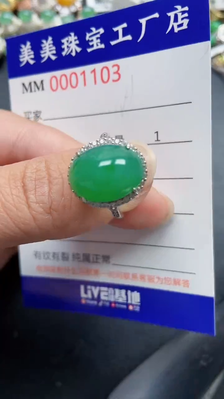 颈饰银S925镶嵌翡翠1103