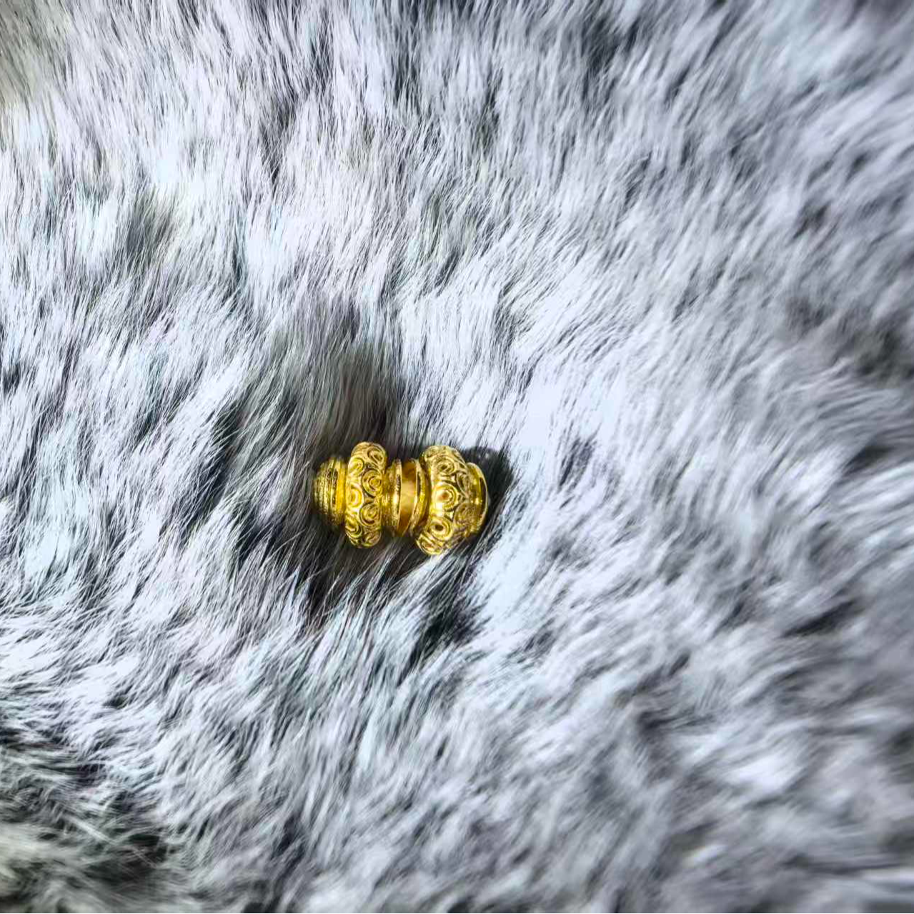 精工网花18K金万向轴连接轴文玩盘缠DIY配饰