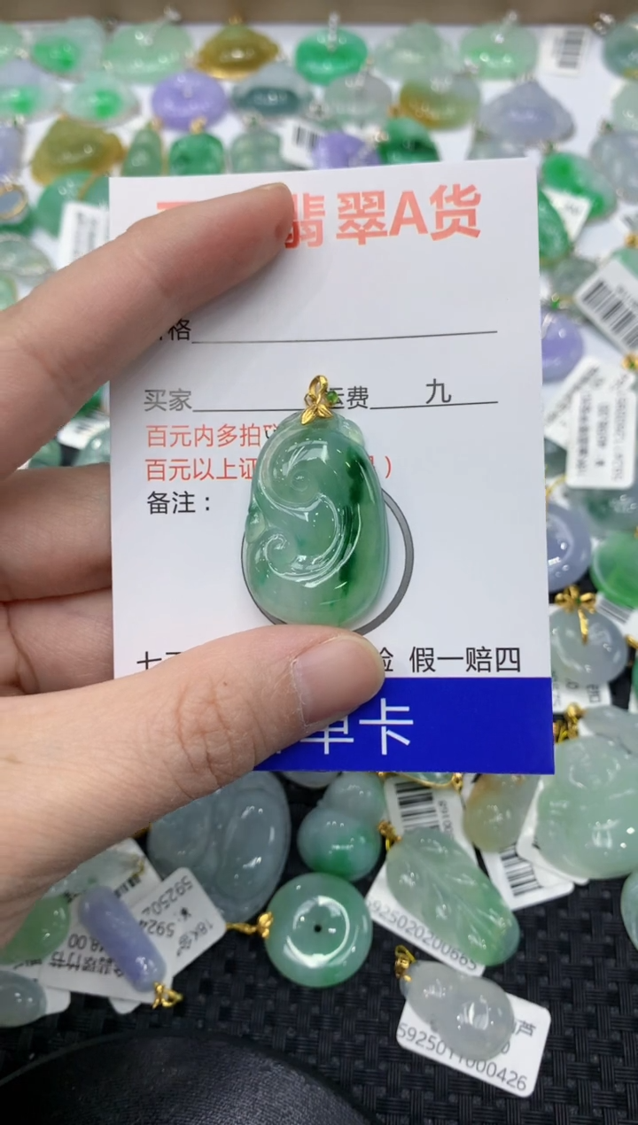 翡翠18K金镶嵌颈饰99999999999