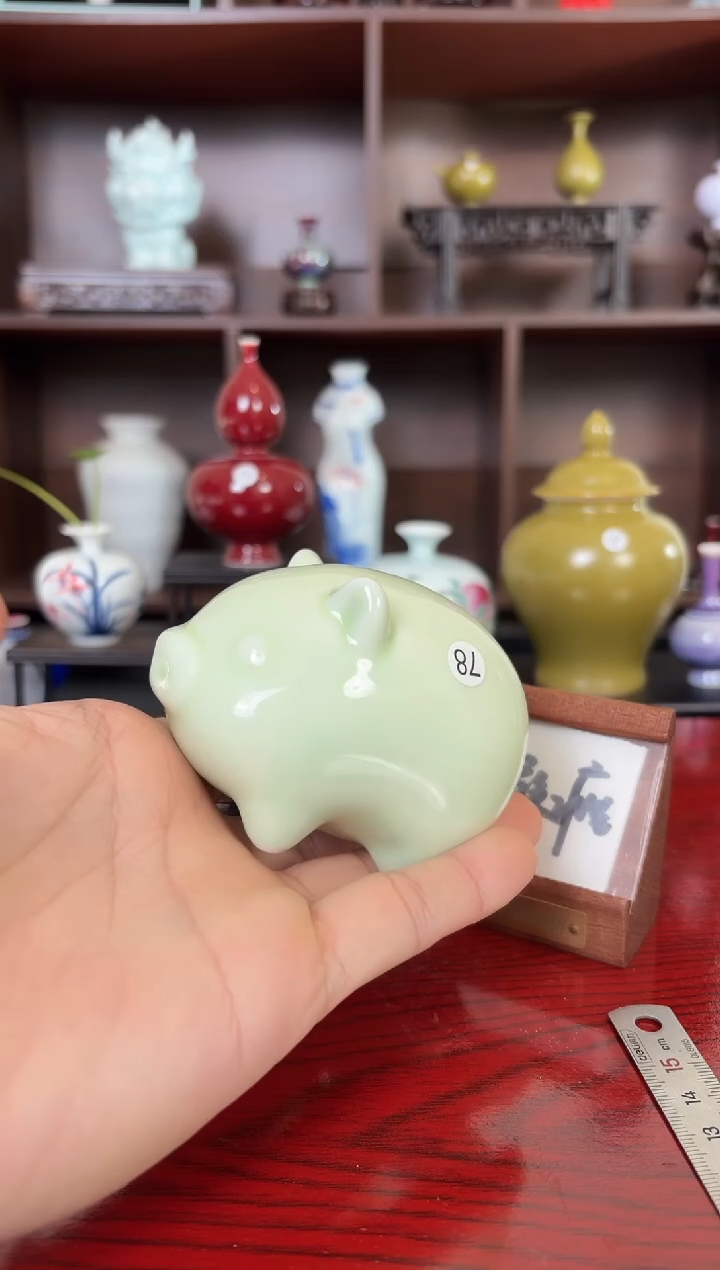 摆件瓷12.28早微瑕小花瓶摆件78