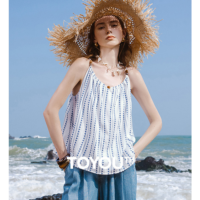 【初语服饰】初语南法度假风吊带显瘦上衣8520014