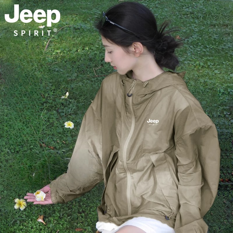 吉普JEEPSPIRIT透气大码防晒衣正品女款新款夏季宽松薄款时尚外套