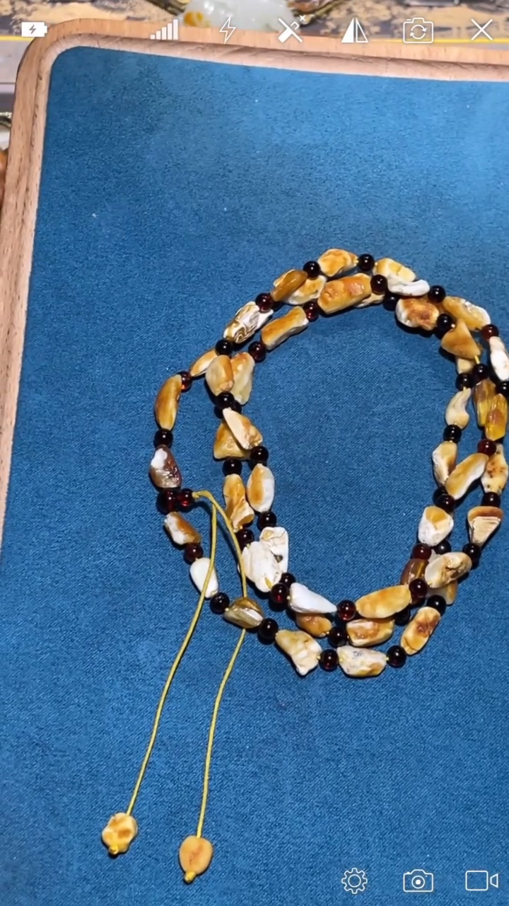 未镶嵌颈饰蜜蜡WR 海漂籽  长链