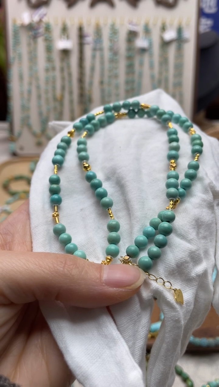 【闪购商品】绿松石项链银S925镶嵌84