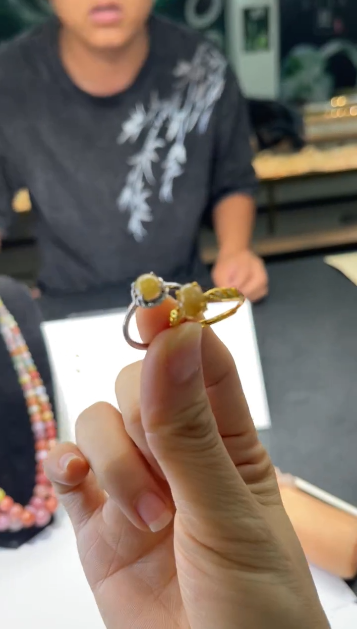 银S925镶嵌戒指翡翠翡翠戒指