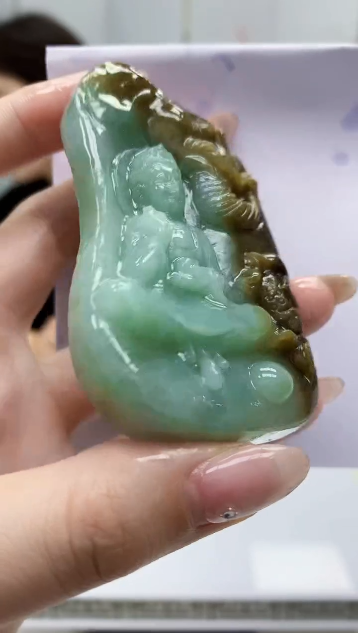 【闪购商品】定制翡翠未镶嵌4829jw-毛货挂件27