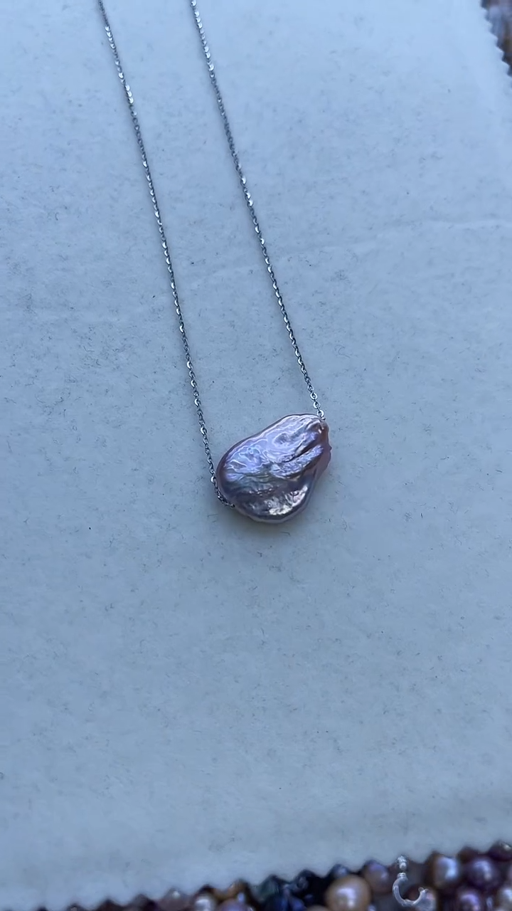 【闪购商品】淡水珍珠项链银S925镶嵌950