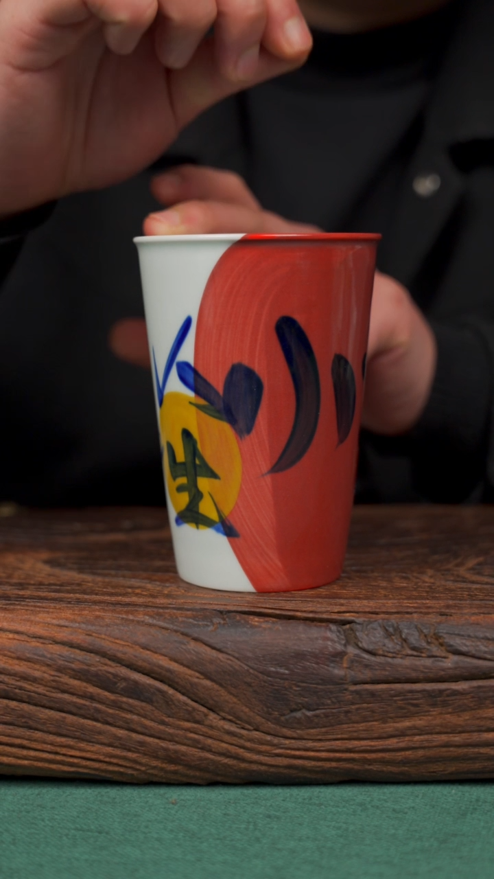 【闪购商品】瓷片58寻一缕瓷香杯釉下手工手绘瓷器