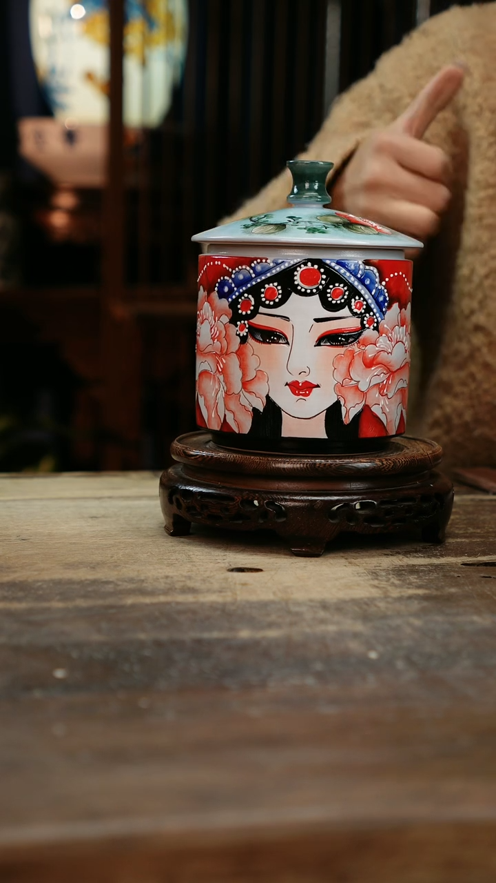 【闪购商品】瓷片景德镇纯手工釉下彩精品花瓶