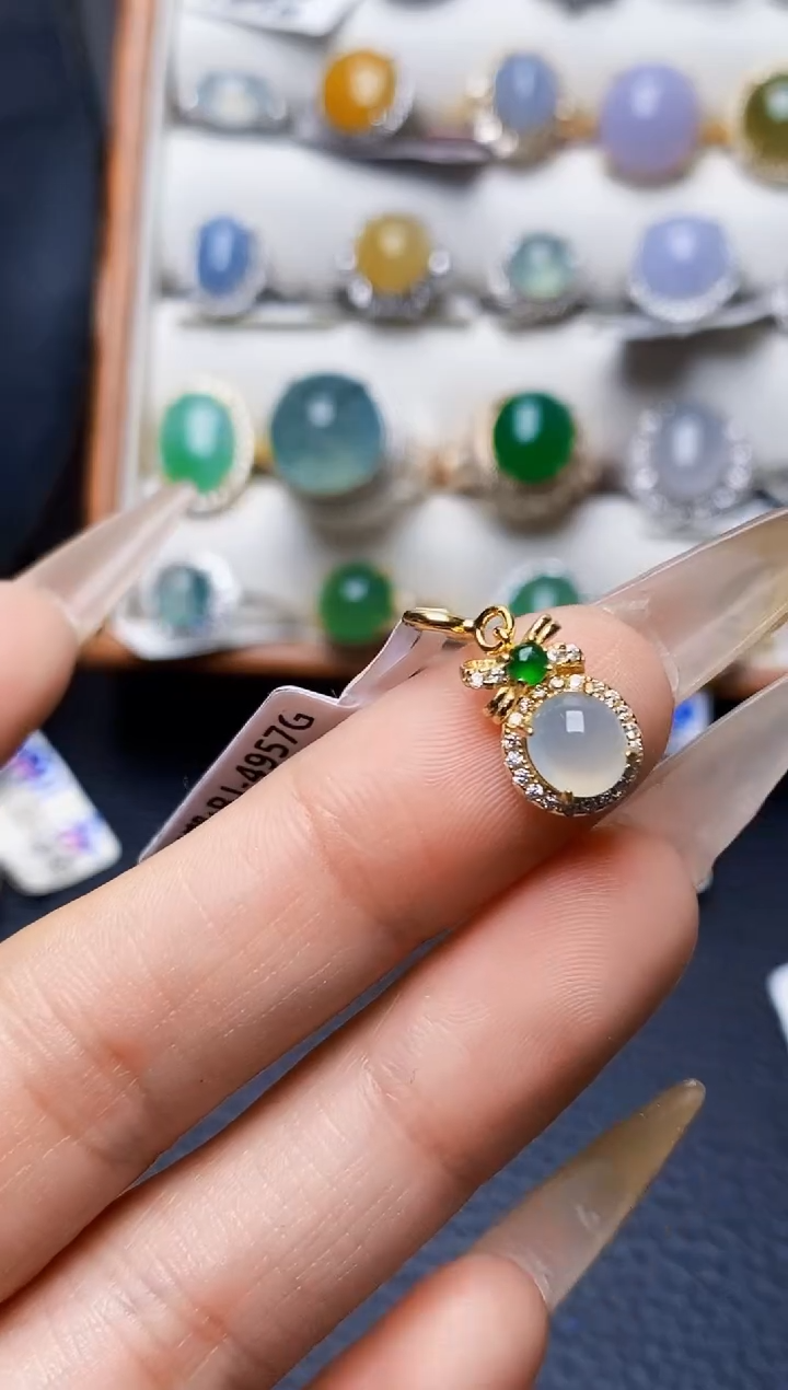 银S925镶嵌戒指翡翠5173