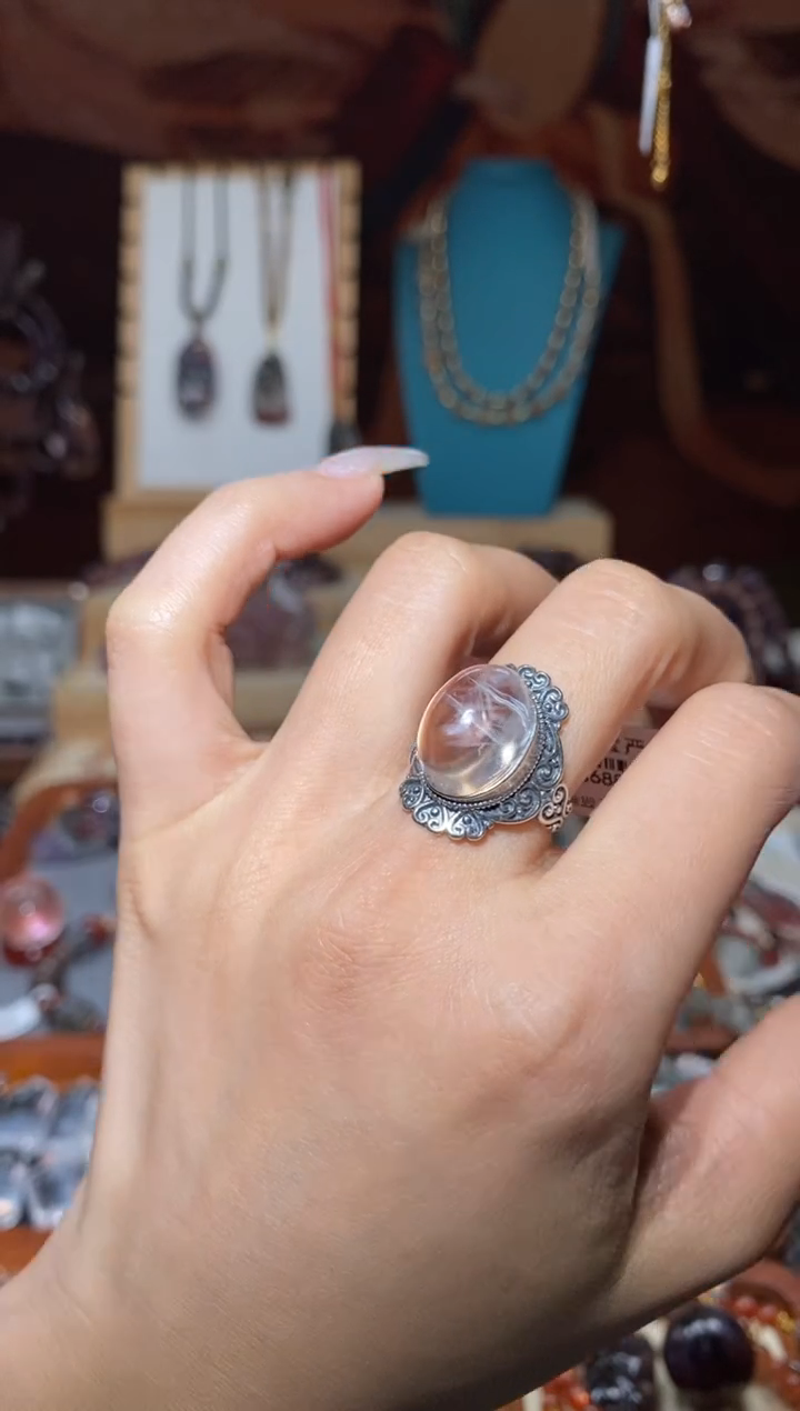 【闪购商品】水晶戒指未镶嵌蓝针