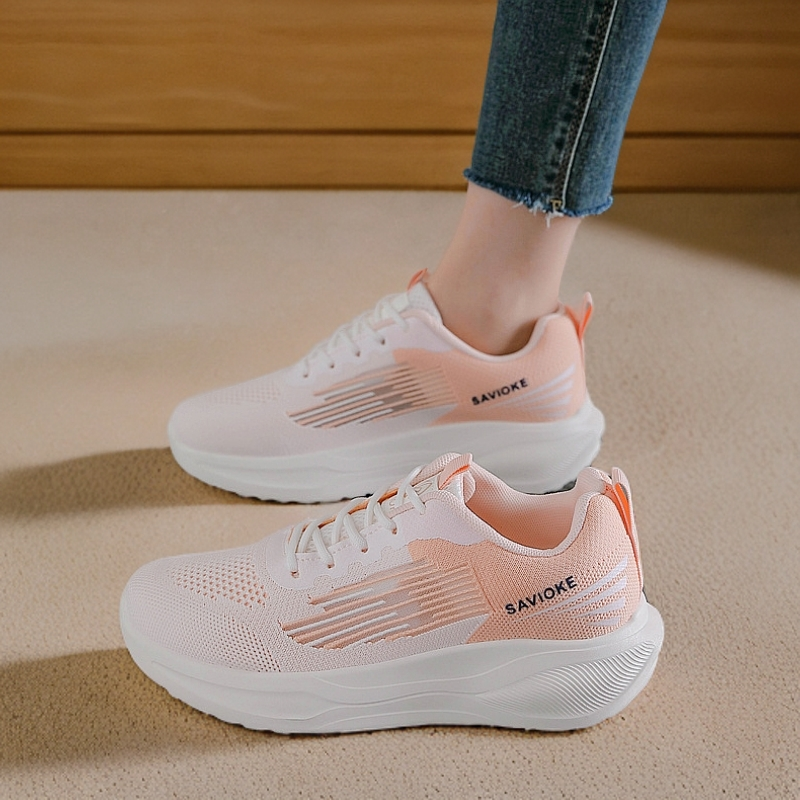 春季新款网面运动休闲透气跑步鞋轻便夏季女鞋