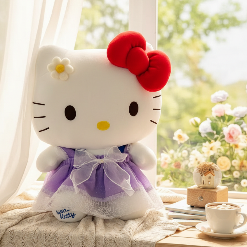 【紫色花仙子】正版HelloKitty公仔KT猫毛绒玩具女生抱枕送朋友礼物