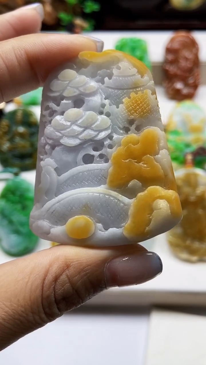 颈饰未镶嵌翡翠翡翠A货