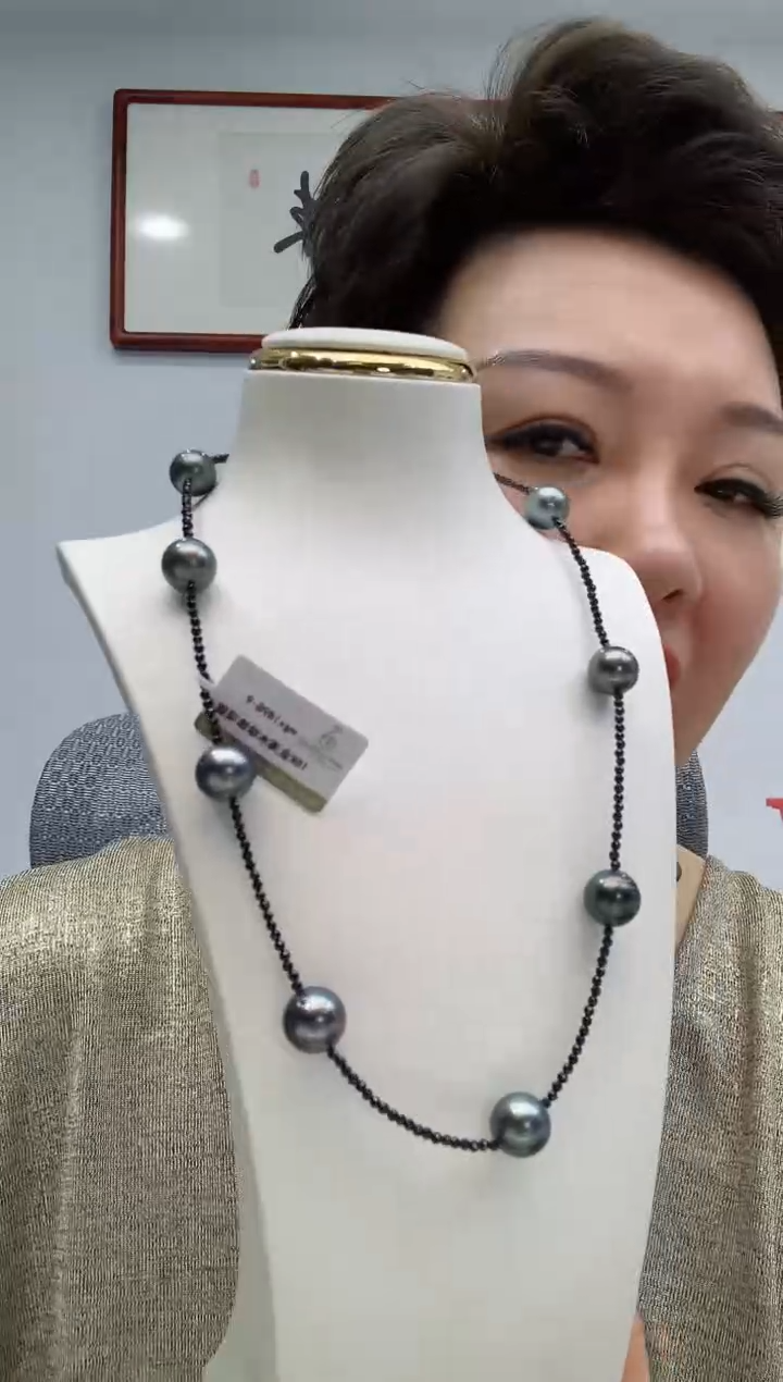 【闪购商品】海水珍珠项链18K金镶嵌102 10-12mm