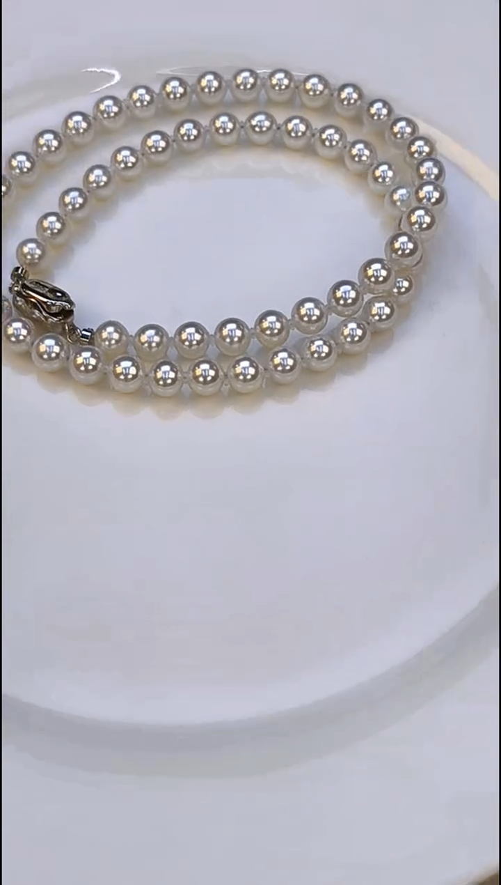 项链银S925镶嵌淡水珍珠7