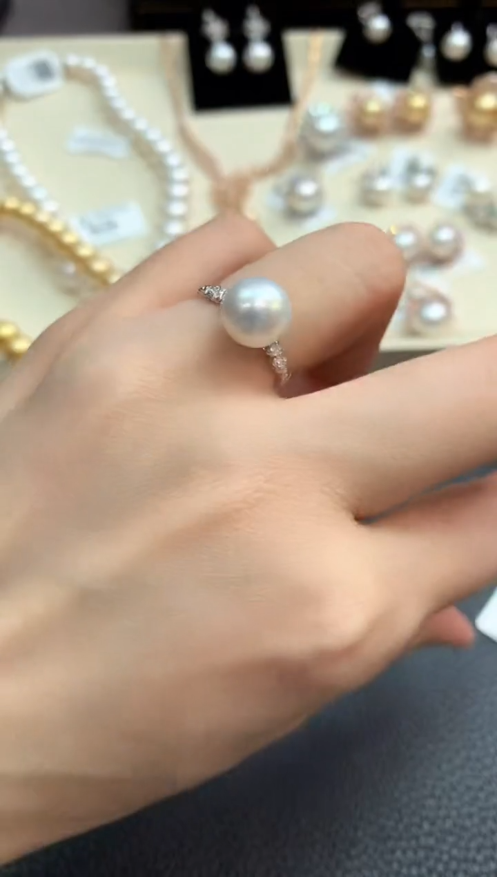 【闪购商品】海水珍珠戒指18K金镶嵌m123       