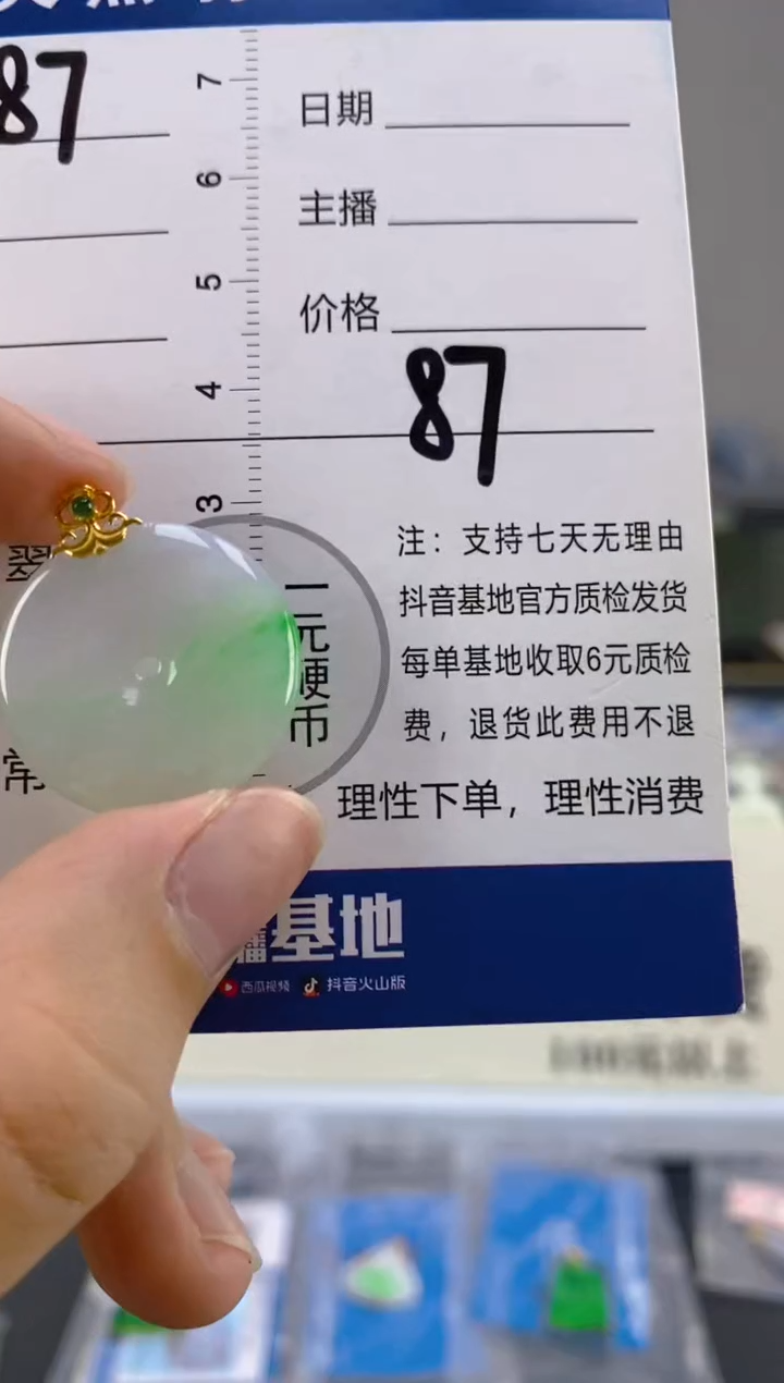 【闪购商品】翡翠颈饰18K金镶嵌天然A货翡翠·