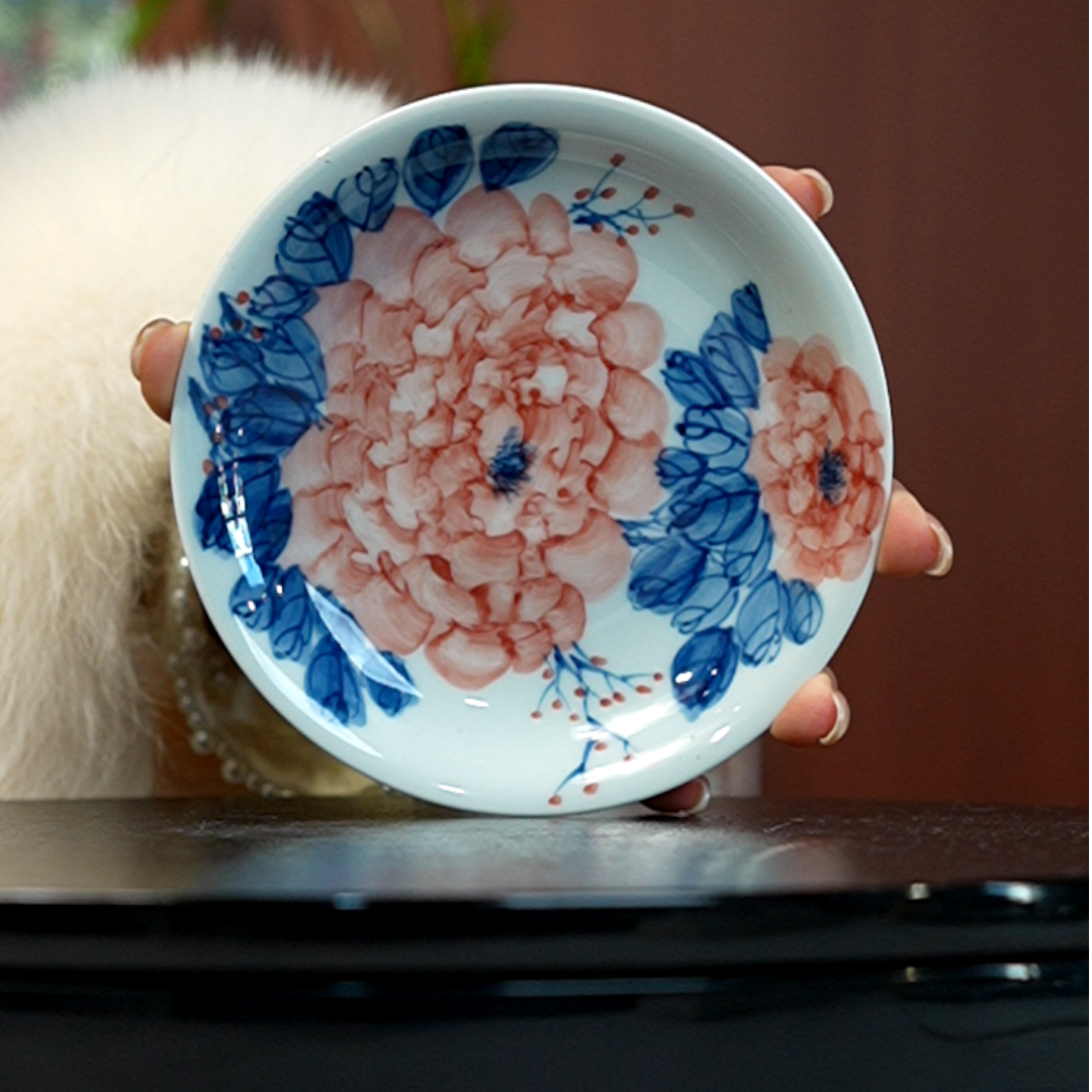 1.3/M47A15/青花釉里红壶承