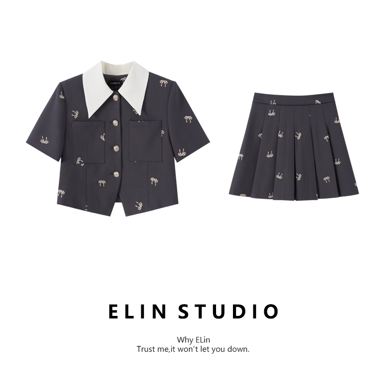 诗琳/现货【巴黎迷雾】夏新款气质显瘦百搭轻奢洋气时尚套装#LT869