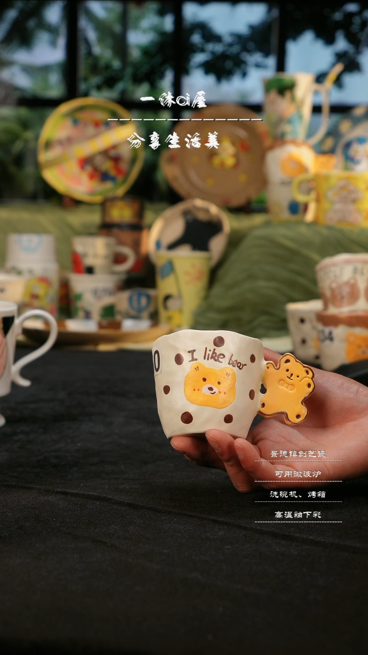【闪购商品】摆件亲工手绘陶瓷-