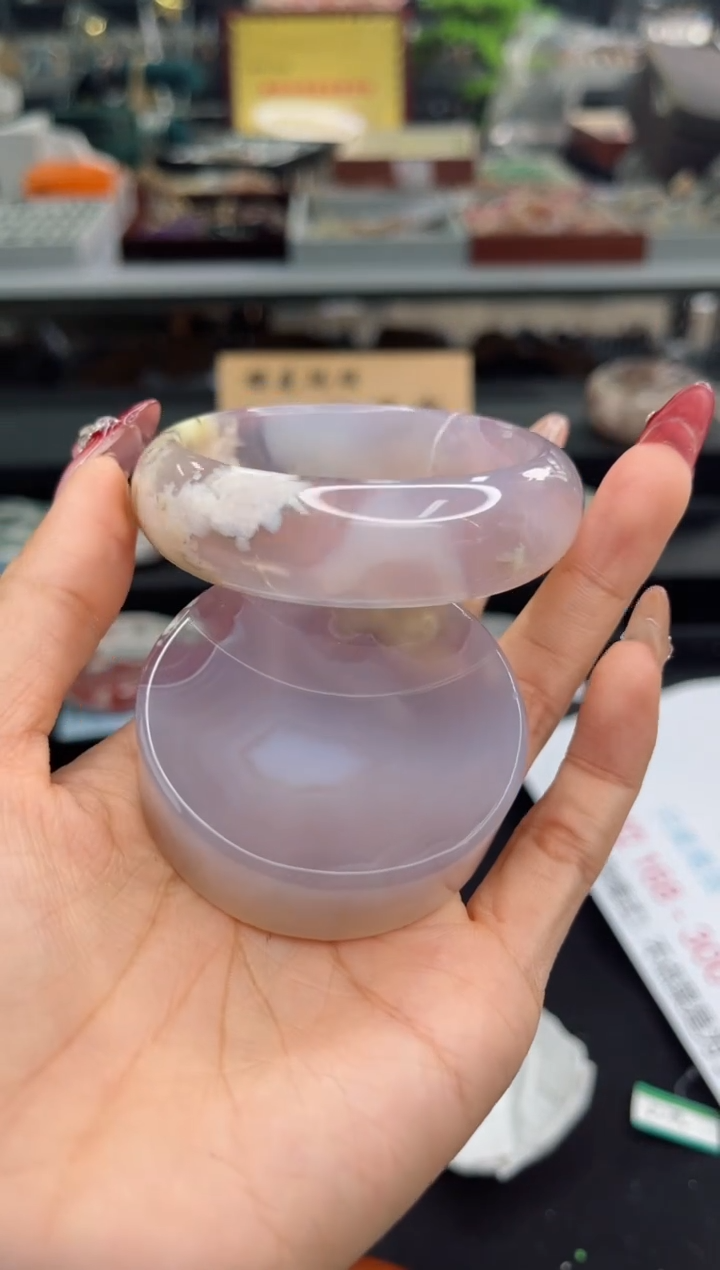 【闪购商品】石英质玉手镯未镶嵌54圈口（赠品镯心）S9088