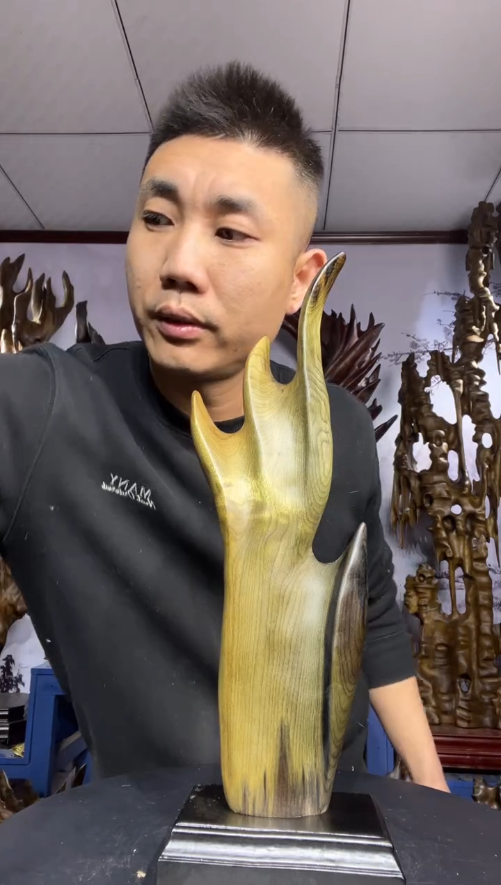 金丝楠木雕款水*鱼金丝楠木工艺品摆件