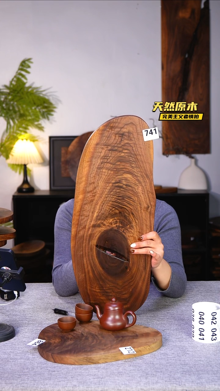 木北美黑胡桃原木.干裂疤结不属于商品质量问题完美主义者慎拍