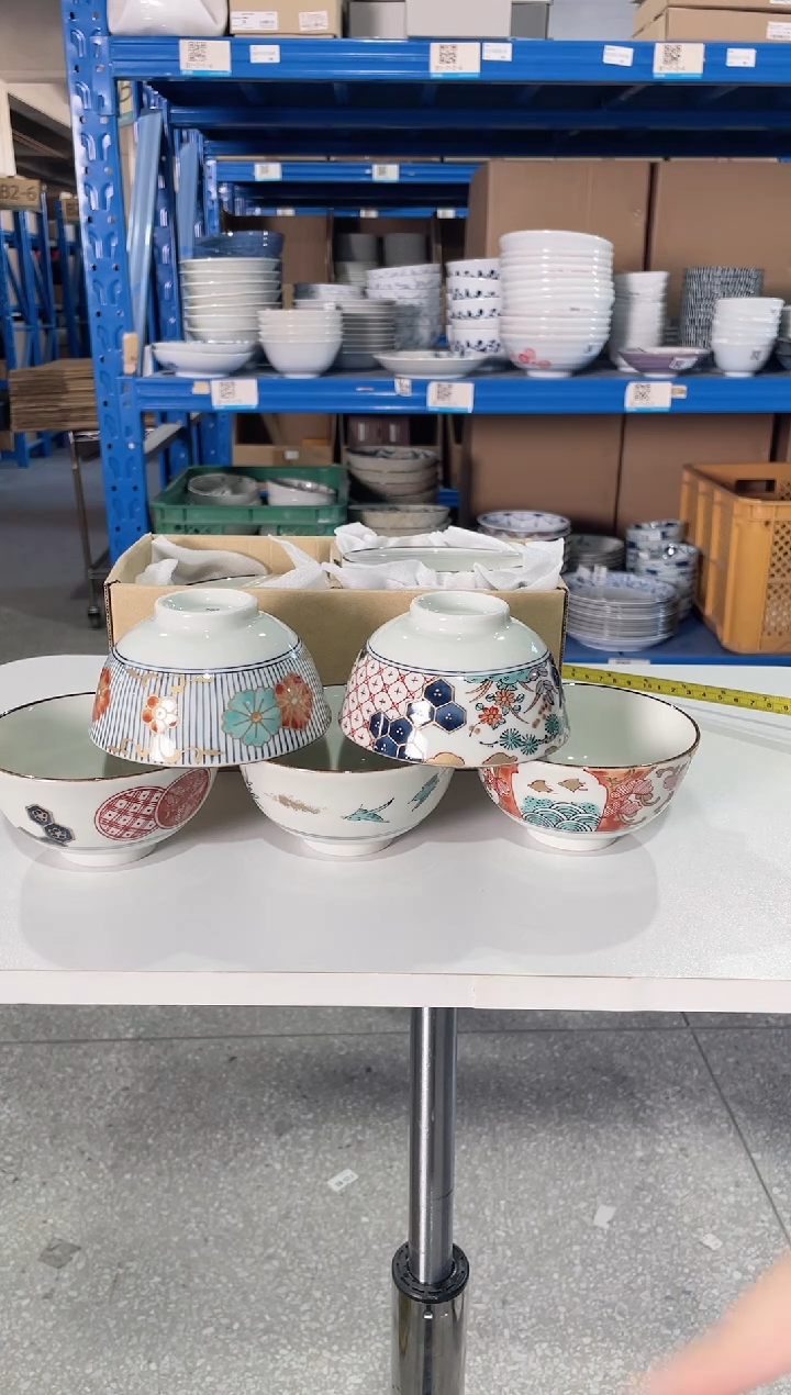 陶瓷清仓染锦古伊万里4.1英寸饭碗套装