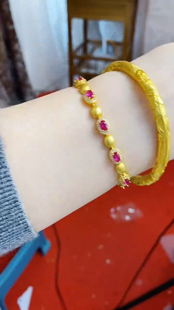 合金无046红手链