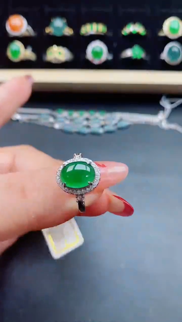 【闪购商品】翡翠戒指银S925镶嵌12312