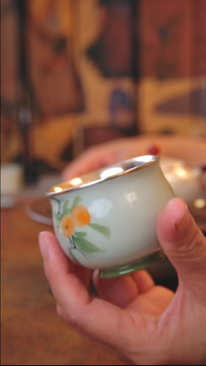 盛唐工坊 足银瓷包银桃