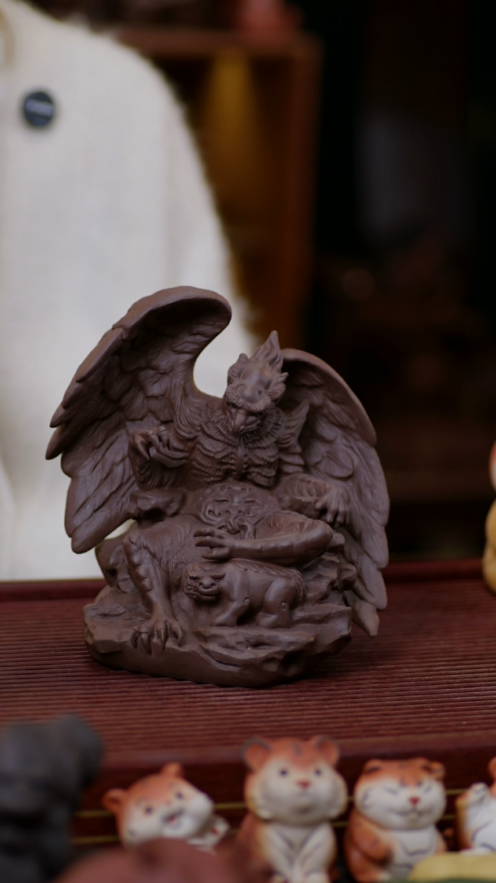 【闪购商品】紫砂茶宠紫泥大鹏鸟