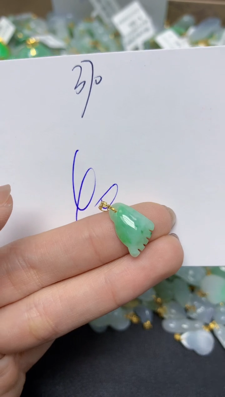 【闪购商品】翡翠颈饰18K金镶嵌 天然翡翠A货