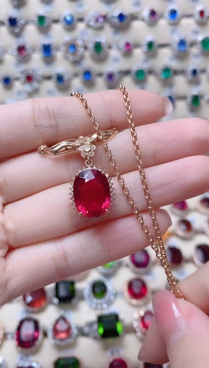 【闪购商品】碧玺18K金套链18K金镶嵌1