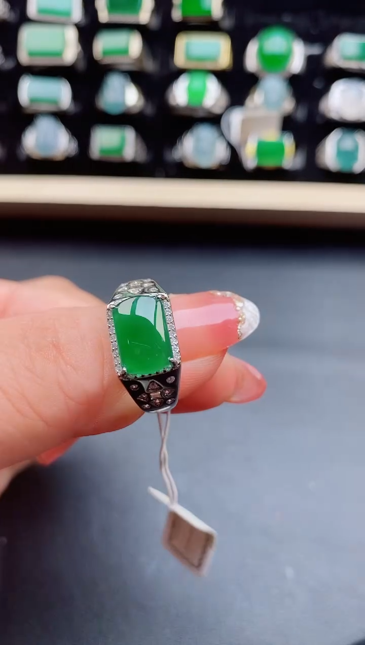 【闪购商品】翡翠戒指银S925镶嵌5085805