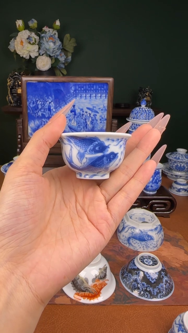 杯望月怀古。鱼藻。迷你压手 