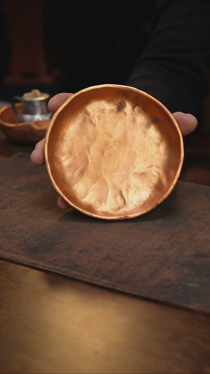 紫铜全手随型壶承