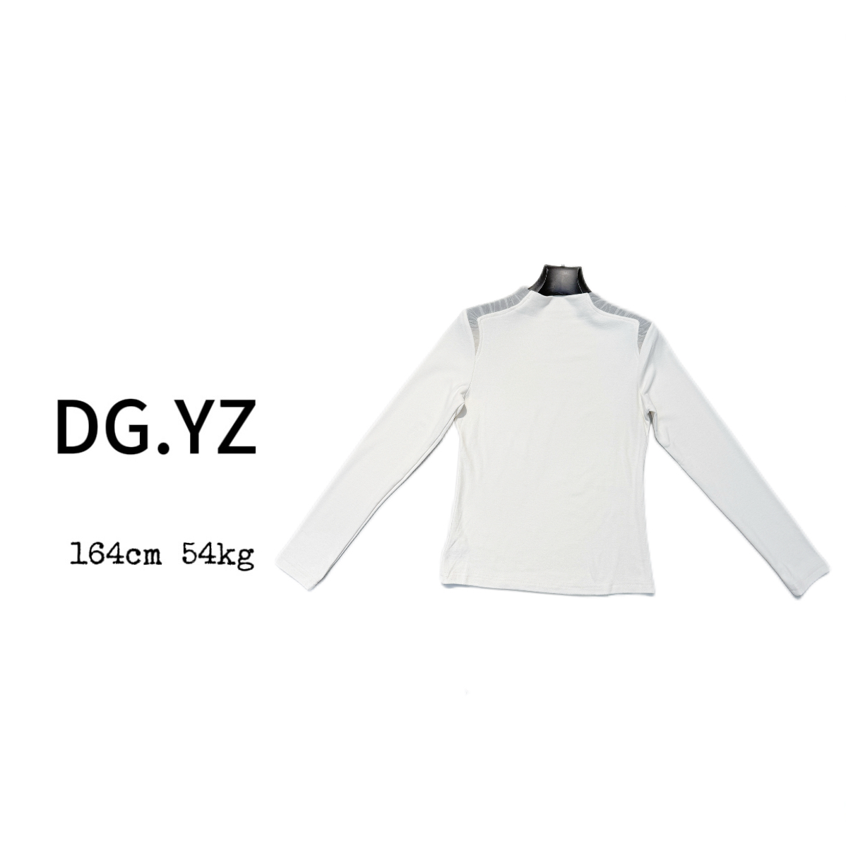 【樱子家】3021F半高领拼接网纱长袖T打底上衣