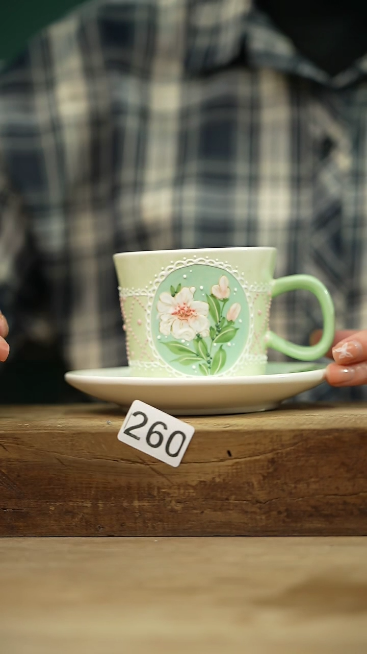 【闪购商品】瓷片新品！设计师款手绘/咖啡杯 喜喜